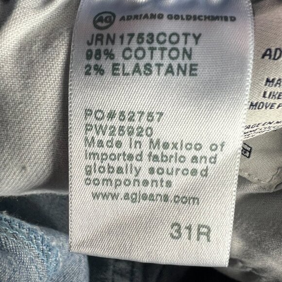 Adriano Goldschmid Jeans Womens 31x27* Isabelle Straight Crop Blue Denim Tag 31R - Picture 8 of 16